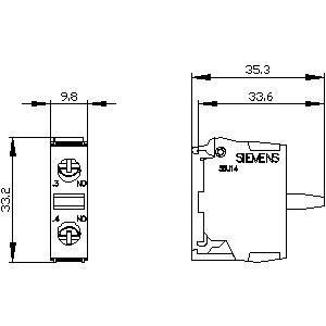PLC 3SU1400-2AA10-1BA0 modulo di contatto SIRIUS ACT per il montaggio della base