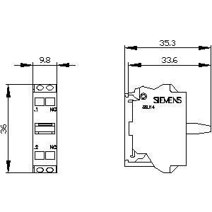 PLC 3SU1400-2AA10-3CA0 SIRIUS ACT Modulo di contatto Base di montaggio 1NC terminale a molla