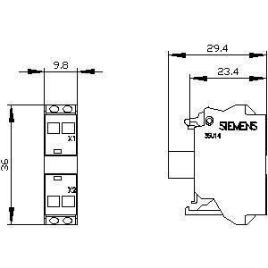 Siemens 3SU1401-1BB40-3AA0 SIRIUS ACT modulo a LED con terminale a molla