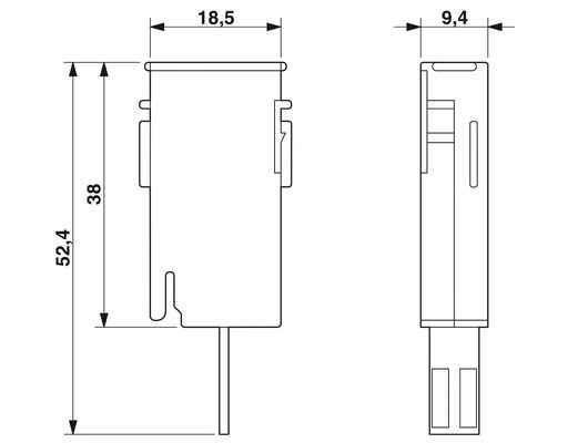 Tecnologia avanzata 2838542 CTM 2X1- 60DC presa protettiva da sovratensione con 1 polo e 60 V di corrente continua