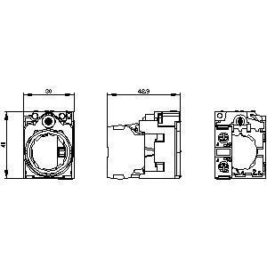 3SU1550-1AA10-1CA0 SIRIUS ACT Portatore e modulo universale in metallo di plastica 3 posti A terminale a vite 1NC