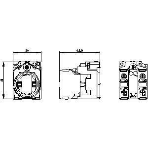 PLC 3SU1550-1AA10-1NA0 in metallo di plastica universale con 2NO SIRIUS ACT Holder e modulo