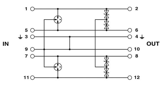 Protezione contro le sovratensioni nominali a corrente continua a 24 V Plug 112 PT 4-EX I -24DC-ST con 4 poli
