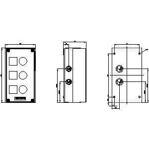 3SU1803-0AA00-0AB1 Contenitori in plastica per superfici senza necessità di accessori 3 Punti di comando