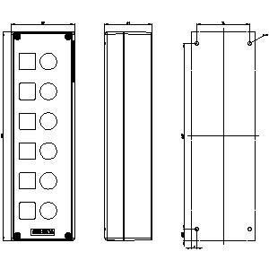 PLC 3SU1806-0AA00-0AB1 Plastico 6 Punti di comando SIRIUS ACT Inclosure per superficie