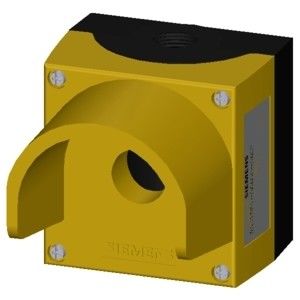 Cassa di metallo rotondo da 22 mm per PLC 3SU1851-0AA00-0AC2 Dispositivi di comando Copertura superiore gialla