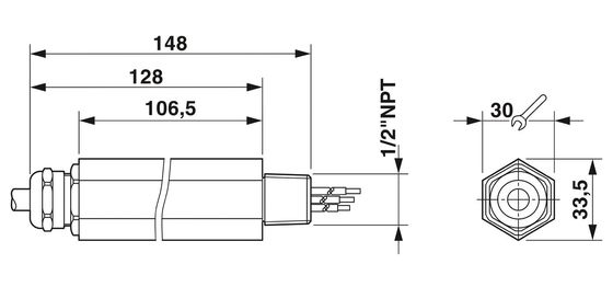 2882569 S-PT-1X2-24DC-1/2" Phoenix Contact Surge Protector 3 Polo 24 V DC