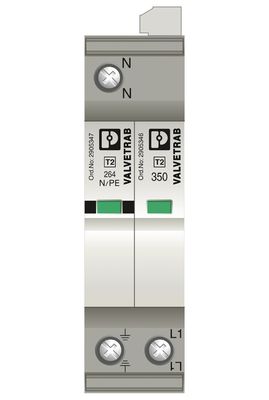 VAL-SEC-T2-2C-350-FM Tipo 2 Protezione contro le sovratensioni 5V AC... 250V AC 125V DC 200mA DC 3 poli