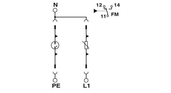 VAL-SEC-T2-2C-350-FM Tipo 2 Protezione contro le sovratensioni 5V AC... 250V AC 125V DC 200mA DC 3 poli