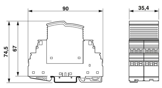 5V AC... 250V AC 125V DC 200mA DC 2905348 VAL-SEC-T2-1S-175-FM Protettore contro le sovratensioni di tipo 2