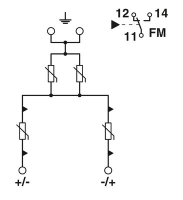 2905640 VAL-MB-T1/T2 1500DC-PV/2 V-FM Classe 1/2 Protezione da fulmini/surge 4 Polo