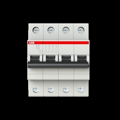 MCB SH204-B20 Interruttore di circuito in miniatura 4P 20A 220V 50Hz Tensione nominale e frequenza