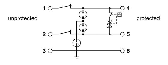 Protezione contro le sovratensioni elettriche TTC-6P-3-HF-M-2P-PT-I