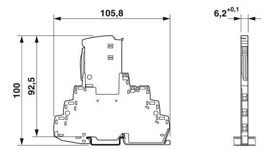 Protezione contro le sovratensioni di tensione nominale 12 V CC TTC-6P-3-HF-F-M-12DC-UT-I con 2 poli