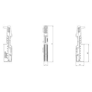 6ES7193-6BP20-0BA0 ET 200SP BaseUnit BU15-P16 A10 2B PLC per applicazioni industriali