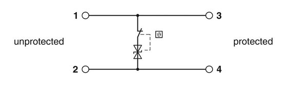 TTC-6-TVSD-D-24DC-PT-I Phoenix Contact Surge Protector 2 Pole Tensione nominale 24 V DC