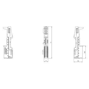Siemens 6ES7193-6BP00-0BA1 ET 200SP BaseUnit BU15-P16 A0 2B/T Progettato per l'efficienza