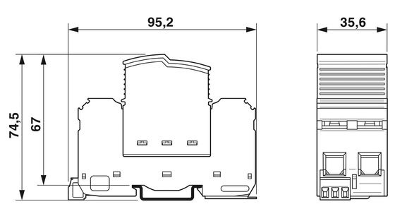 FLT-SEC-P-T1-1C-440/35-FM Phoenix Contact Type 1 2 Protezione da sovratensioni combinata con 2 poli