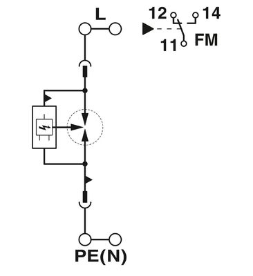 FLT-SEC-P-T1-1C-440/35-FM Phoenix Contact Type 1 2 Protezione da sovratensioni combinata con 2 poli