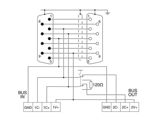 2708999 SUBCON-PLUS-CAN/SC2 Phoenix Contact D-SUB Bus Connector per connessioni sicure
