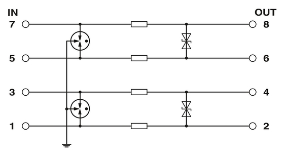 2804649 LIT LIT 4X1-24 Phoenix Protezione contro le onde di contatto per applicazioni a corrente continua a 24 V