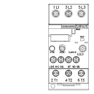 Relaio di tensione teorico sigillato 3RU6126-4DB1 per la protezione del motore Dimensione S0 34-40A Classe 10