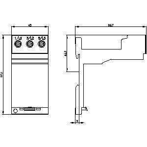 PLC 3RU6926-3AA01 Supporto terminale per assemblaggio autonomo C-Varia S0 terminale a vite
