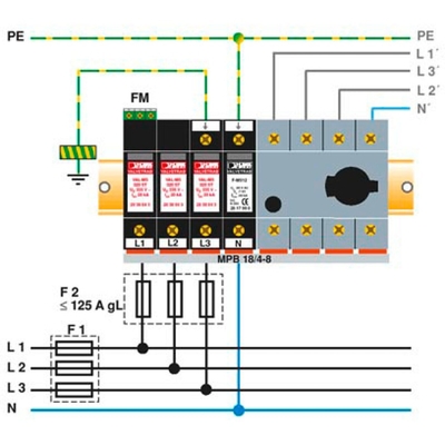 230V AC VAL-MS 320/3 1 Protezione contro le sovratensioni con 4 poli da tipo di contatto Phoenix 2