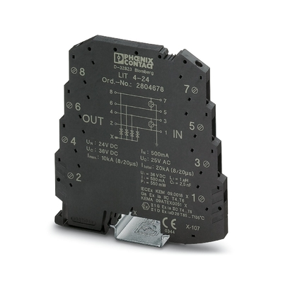 24V DC 2-pole Surge Protector 2804678 LIT 4-24 per la soppressione delle onde di contatto Phoenix