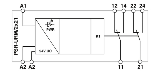 Relai di tensione 2981363 PSR-SCF- 24UC/URM/2X21 Relai di accoppiamento a contatto Phoenix con teoria