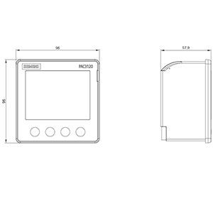 Dispositivo di monitoraggio della potenza di tipo display standard 7KM3120-1BA01-1EA0 per contatore a pannello