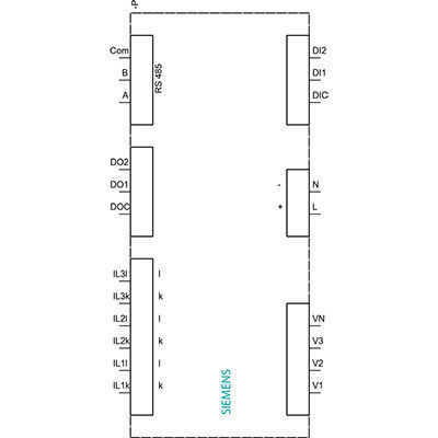 Dispositivo di monitoraggio della potenza di tipo display standard 7KM3120-1BA01-1EA0 per contatore a pannello