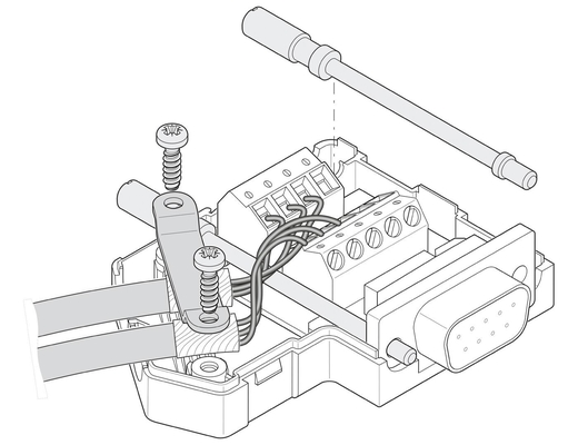 2799490 SUBCON-PLUS F2 Phoenix Contact D-SUB Bus Connector per automazione industriale