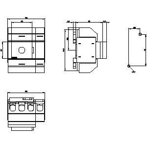 3KD0240-2KG20-3 Dispositivi di base Disconnessione dell'albero di interruttore 4 poli BG 01 3KD0 Dimensione del telaio 1