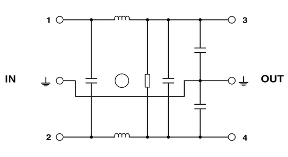 240V AC L-N 50Hz 60Hz Frequenza nominale del centro filtro EMC per il contatto Phoenix NEF 1-3