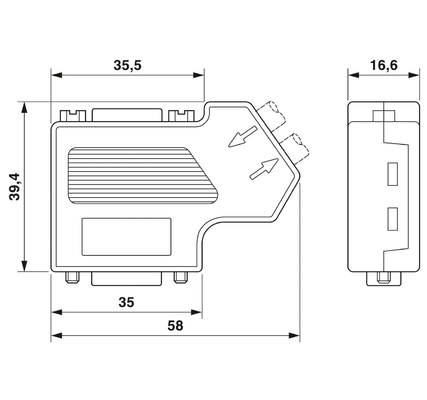 2708999 SUBCON-PLUS-CAN/SC2 Phoenix Contact D-SUB Bus Connector per una facile installazione