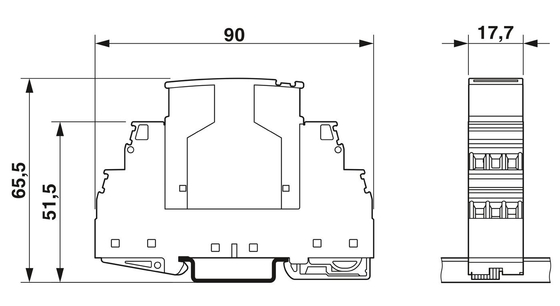 5V DC PT 3-PB-ST Phoenix Contact Surge Protector Plug Numero di polo 1 Voltaggio nominale