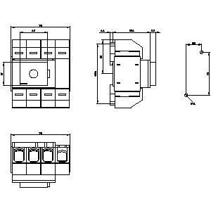 PLC facile da mantenere 3KD0640-2LG20-3 Dispositivi di base Disconnessione di interruttore con albero