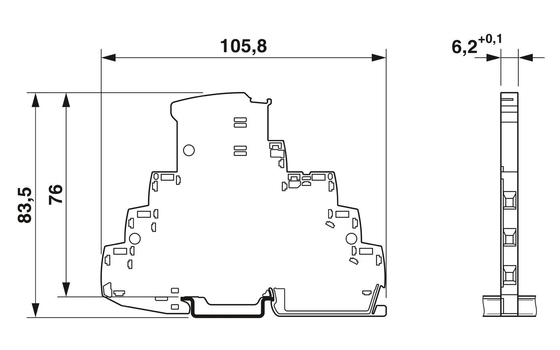 TTC-6-3-HF-M-12DC-PT-I Phoenix Contact Surge Protector 2 Pole 12 V DC Voltage nominale