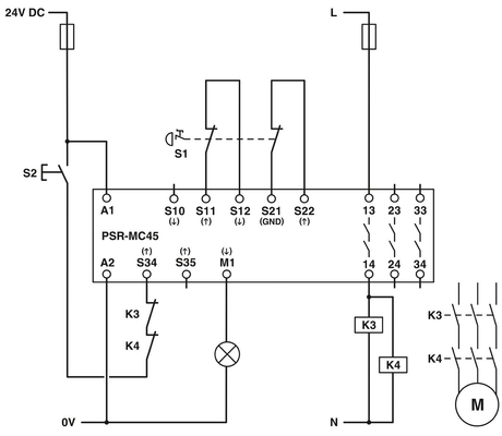 Caratteristica di protezione PSR-MC45-3NO-1DO-24DC-SP Relay di accoppiamento per applicazioni industriali