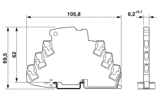 2 Protezione contro le sovratensioni TTC-6-1X2-24DC-PT da Phoenix Contact per 24 V di tensione nominale continua