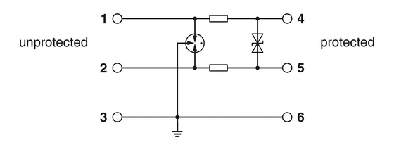 2 Protezione contro le sovratensioni TTC-6-1X2-24DC-PT da Phoenix Contact per 24 V di tensione nominale continua