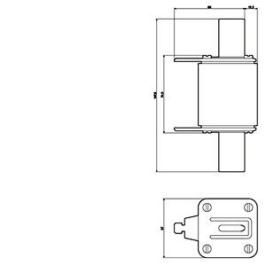 Siemens 3NA3360 LV HRC Fuse Link GL/GG con indicatore frontale Dimensione 3 op. AC 500V/DC 440V