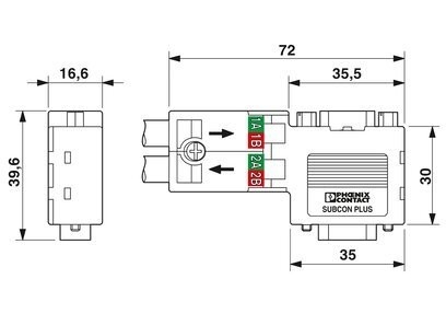 2313685 Phoenix Contact Ricambi industriali Converter di interfaccia SUBCON-PLUS-PROFIB/90/PG/IDC