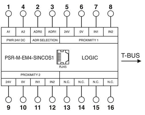 22.61*107.74*113.6mm Modulo di estensione PSR-M-EM4-SINCOS1-PI per il relè di tensione accurato