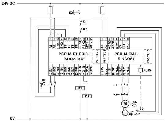 22.61*107.74*113.6mm Modulo di estensione PSR-M-EM4-SINCOS1-PI per il relè di tensione accurato