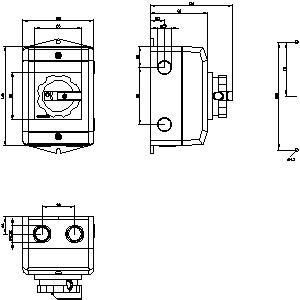 PLC 3LD2064-1TC51 Dispositivi di base interruttore di disconnessione per la gestione dell'energia industriale
