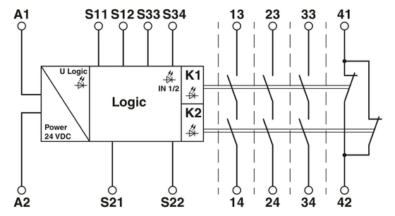 Relaio di accoppiamento protettivo 1051297 PSR-SCP-24UC/CE1/3X1/1X2/B SET da Phoenix Contact