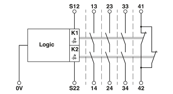PSR-SCP-24DC/URML4/3X1/1X2/B Modulo di estensione del contatto Phoenix con teoria del relè di tensione