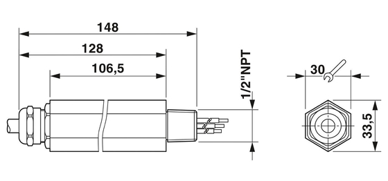 Protezione contro le sovratensioni da 24 V di tensione nominale continua per 1/2&quot; di contatto Phoenix S-PT-1X2-24DC-1/2